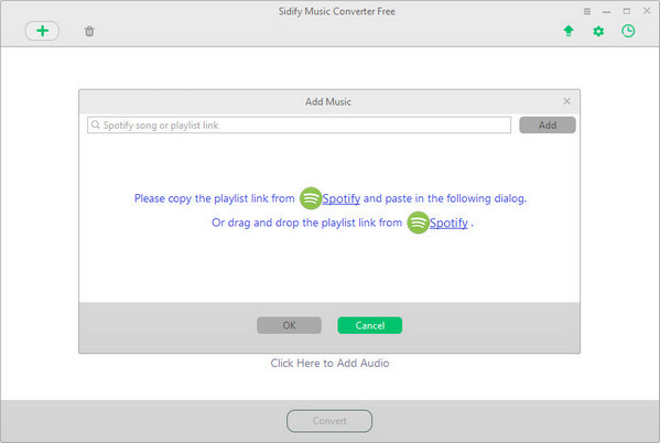 Drag Songs or Playlist link from Spotify to Spoiify Music Converter