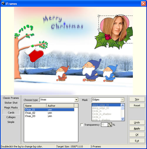 Adding frames to photos