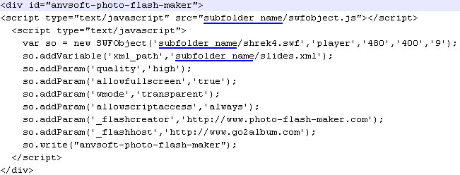 Javascript slideshow code
